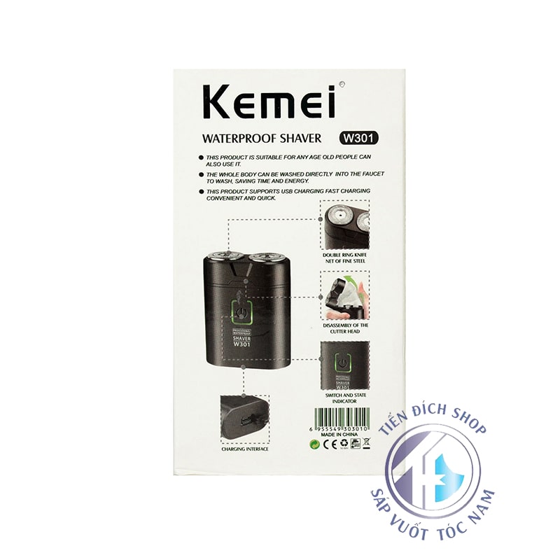 Máy cạo râu Kemei W301 chính hãng KEMEI