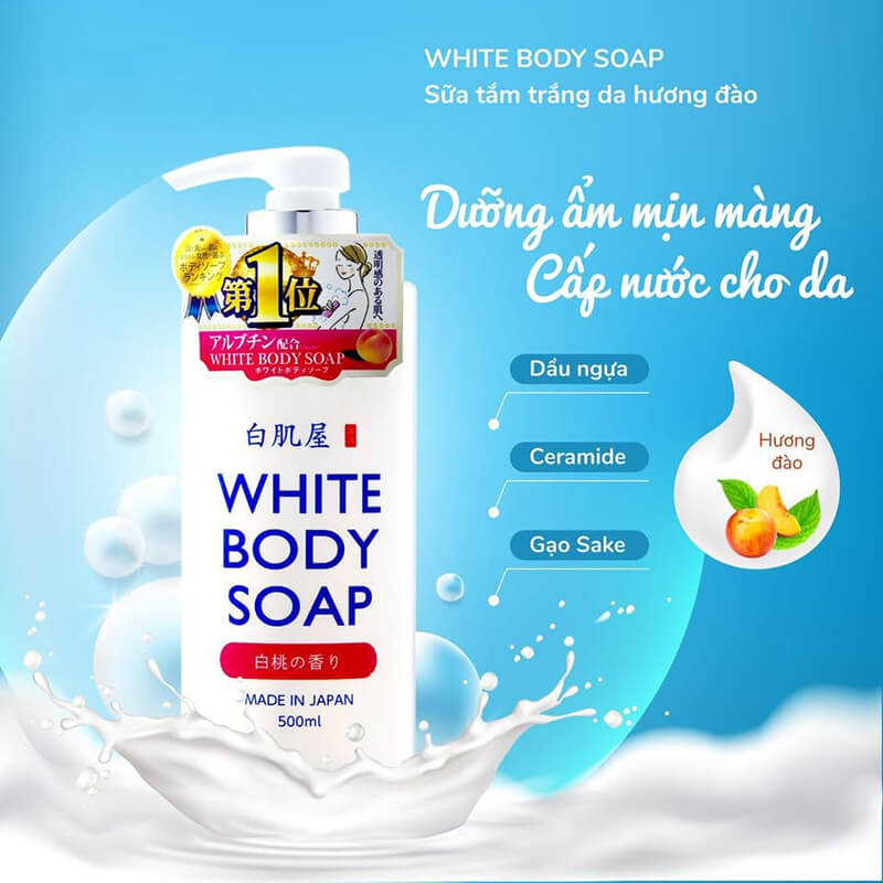 Sữa Tắm Trắng Da Hương Đào White body