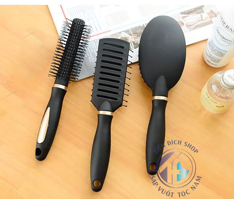Bộ dụng cụ lược răng rộng thợ làm tóc chuyên nghiệp 3PCS Kamm thợ cắt tóc  kiểu tóc Loose kamm của lược carbon chống tĩnh điện lược tóc cho nam và nữ