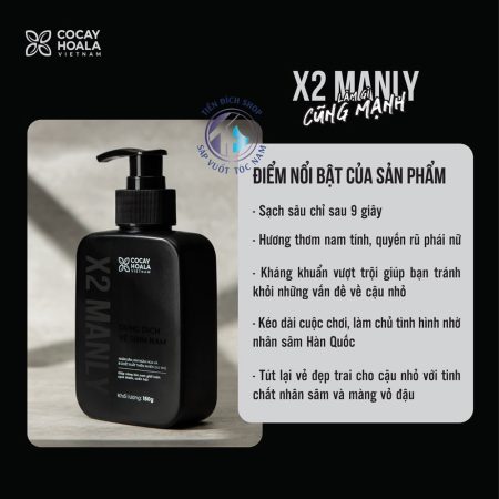 dung dịch vệ sinh X2 Manly 150g cho nam