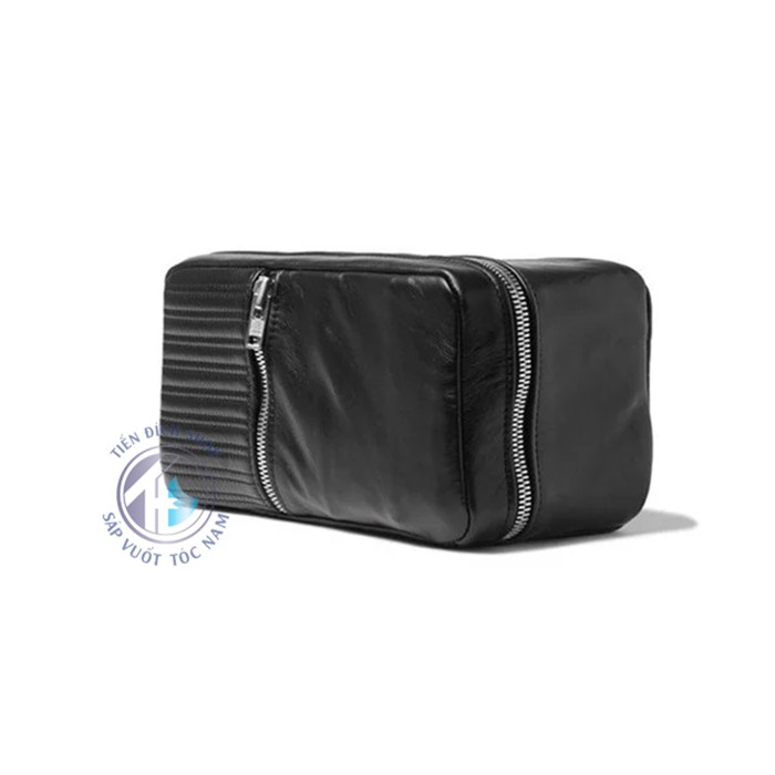Atricks Quilted Leather Wash Bag