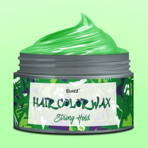 BUNEE Color Hair Mud Styling Matte Hair Wax xanh lá